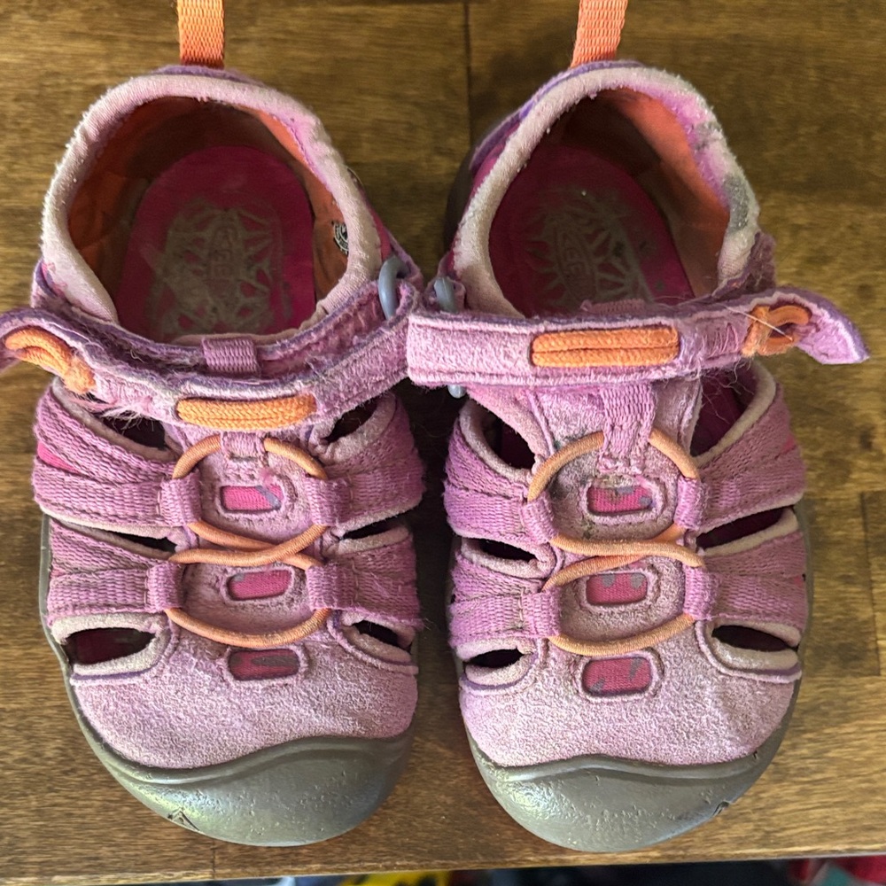 Used Keen Kids Pink & Orange Closed-Toe Sport Sandals